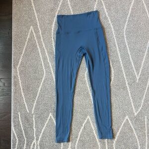 Coral Reef Swim Balance High Waisted Legging in Deep Blue